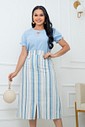 Conjunto Saia Midi Listrada e Blusa Conjunto Saia Midi Listrada e Blusa