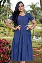 Vestido Midi Manga Curta Chambray 1903 Vestido Midi Manga Curta Chambray 1903