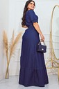 Vestido Longo Jeans Com Elastano 1125 Vestido Longo Jeans Com Elastano 1125