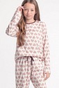 Pijama Infantil Feminino Manga Longa Com Calça