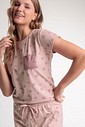 Pijama Feminino Manga Curta Com Shorts