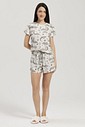 Pijama Feminino Manga Curta Com Shorts