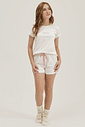 Pijama Feminino Infantil Manga Curta Com Shorts Pijama Feminino Infantil Manga Curta Com Shorts