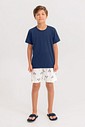 Pijama Masculino Infantil Manga Curta Com Bermuda Pijama Masculino Infantil Manga Curta Com Bermuda