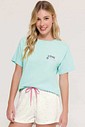 Pijama Feminino Manga Curta com Shorts