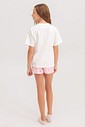 Pijama Infantil Feminino Manga Curta Com Shorts