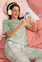 Pijama Feminino Manga Curta com Calça