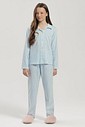 Pijama Feminino Infantil Manga Longa Americano Com Calça