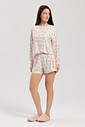 Pijama Feminino Manga Longa Com Shorts