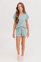 Pijama Infantil Feminino Manga Curta com Shorts