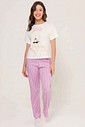 Pijama Feminino Manga Curta Com Calça