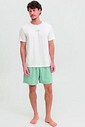 Pijama Masculino Manga Curta Com Bermuda
