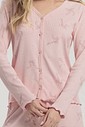 Pijama Feminino Manga Longa De Abertura com Shorts