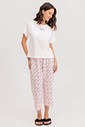 Pijama Feminino Manga Curta Com Calça Midi