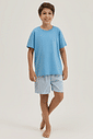 Pijama Masculino Infantil Manga Curta Com Bermuda Pijama Masculino Infantil Manga Curta Com Bermuda