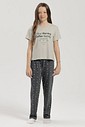 Pijama Feminino Infantil Manga Curta com Calça