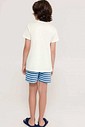 Pijama Masculino Infantil Manga Curta Com Bermuda