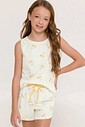 Pijama Feminino Infantil Regata com Shorts