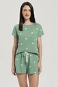 Pijama Feminino Manga Curta com Shorts