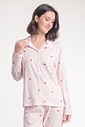 Pijama Feminino Manga Longa Americano Com Calça