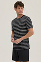 Pijama Masculino Manga Curta Com Bermuda