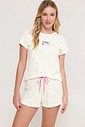 Pijama Feminino Manga Curta com Shorts