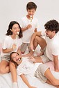 Pijama Masculino Infantil Manga Curta Com Bermuda