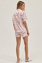 Pijama Feminino Manga Curta Americano Com Shorts