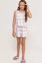 Pijama Feminino Infantil Regata com Shorts