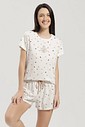 Pijama Feminino Manga Curta com Shorts