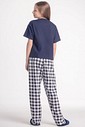 Pijama Feminino Infantil Manga Curta Com Calça