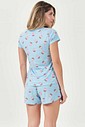 Pijama Feminino Manga Curta Com Shorts