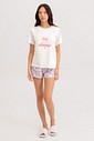 Pijama Feminino Manga Curta Com Shorts