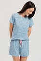 Pijama Feminino Manga Curta Com Shorts