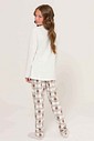 Pijama Infantil Feminino Manga Longa Com Calça