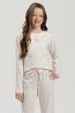 Pijama Feminino Infantil Manga Longa Com Calça
