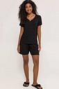 Pijama Feminino Manga Curta com Bermuda