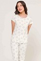 Pijama Feminino Manga Curta Com Calça