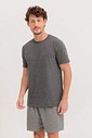 Pijama Masculino Manga Curta Com Bermuda