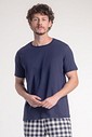 Pijama Masculino Manga Curta Com Calça