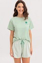 Pijama Feminino Manga Curta Com Shorts Pijama Feminino Manga Curta Com Shorts