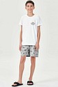 Pijama Masculino Infantil Manga Curta Com Bermuda