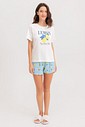 Pijama Feminino Manga Curta Com Shorts