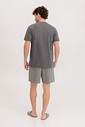 Pijama Masculino Manga Curta Com Bermuda