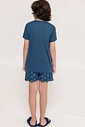 Pijama Masculino Infantil Manga Curta Com Bermuda