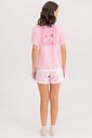 Pijama Feminino Manga Curta Com Shorts