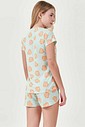 Pijama Feminino Manga Curta Com Shorts