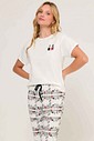 Pijama Feminino Manga Curta Com Calça