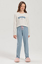Pijama Feminino Infantil Manga Longa com Calça