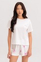 Pijama Feminino Manga Curta Com Shorts